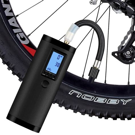 bicycle air pump with screw on valve|rechargeable air pump for bike.